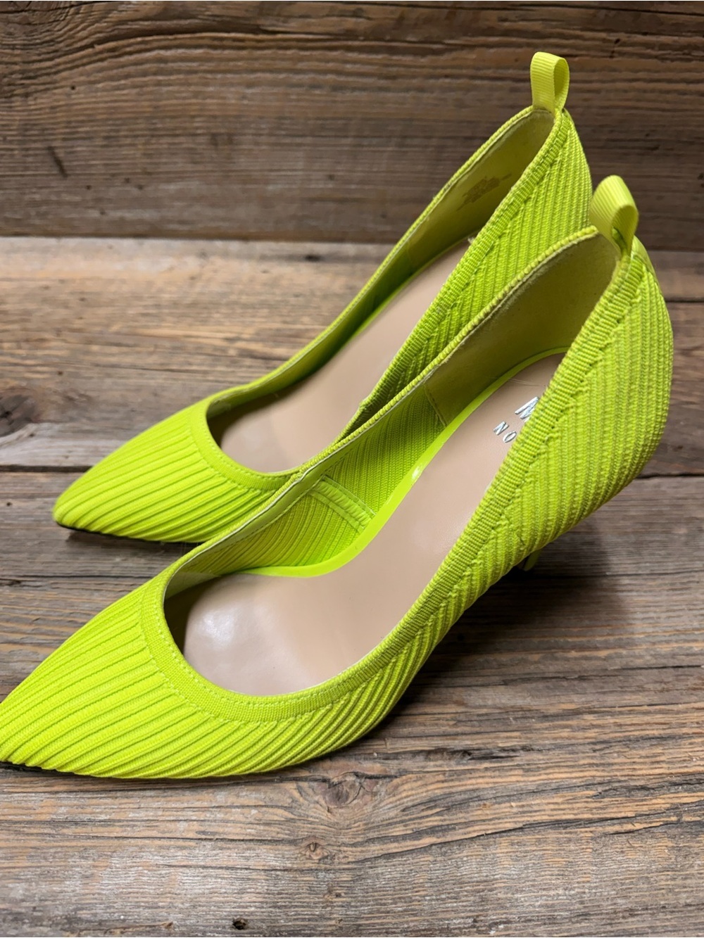 Mix No. 6 Neon Yellow Pointed Toe Pumps